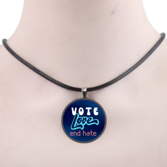 Vote Love Necklace by Shopatluxe - Picture 6 of 6